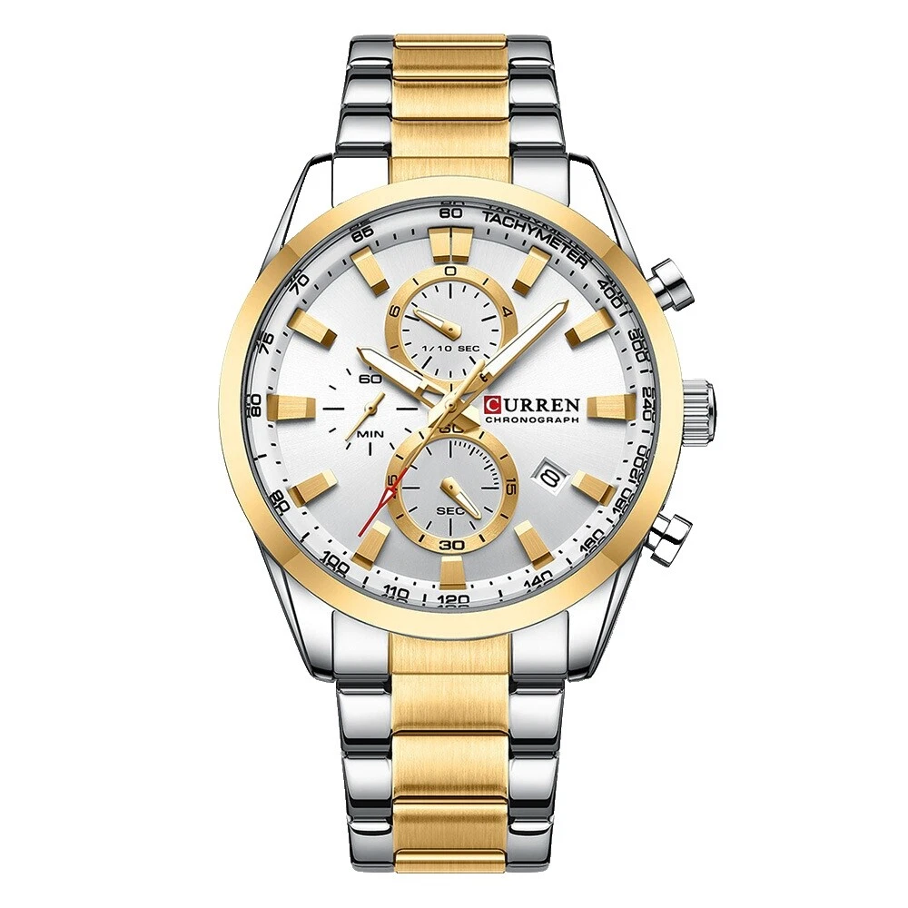 Relojes de pulsera de Lujo Banda de acero inoxidable Curren