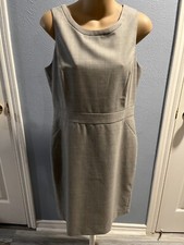 J Crew Sheath Dress, Sleeveless, Gray, Size 8, nwt