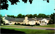 West Branch IA Herbert Hoover Presidential Library Postcard unused (20687)