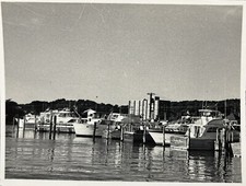 Vintage Photo Boatyard Upper Nyack New York? Old Ships NY Pier Docks 