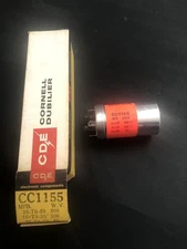 Cornell Dubilier 50 uF 20 uF 500V Electrolytic Capacitor, tests good at 500VDC