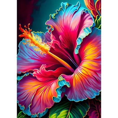 Diamond Painting Kits for Adults, Hibiscus Diamond Art Kits, 5D Flowers D... 