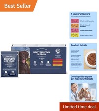 Complete Adult Dog Food in Gravy - Meat Selection, 4.8kg (48 x 100g Pouches) 3.95 per kilo