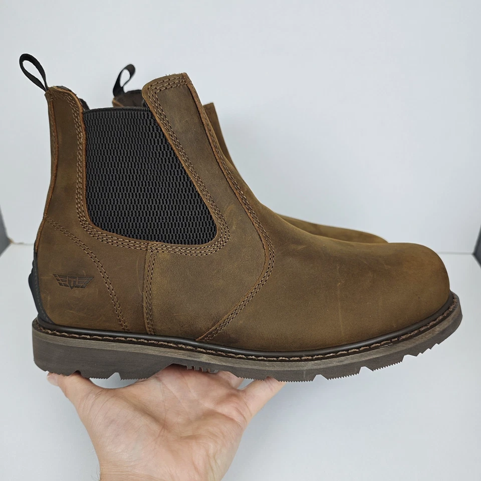 Trojan UK 12 Brown Tartarus S1 P Safety Boots 6 Men's Chelsea Toe Cap 6M7212 - Image 3 of 4