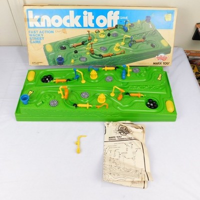 Vintage Knock It Off Marble Game 1978 Marx Toys Complete Except 1 Drain Pipe