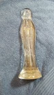 Vintage Murano Vetreria Artistica Oball Glass Madonna Figurine Gold Fleck 13"