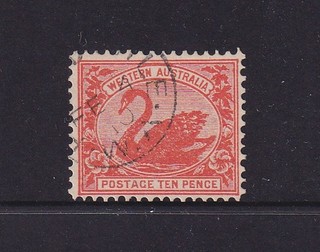 WESTERN AUSTRALIA · 1903: FU 10d red Swan (V/Cown wmk) SG123 in fine condition