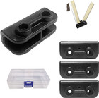 4Pcs 2-Way Pop-Up Gazebo Replacement Connector Canopy Tent Replacement Parts Bla