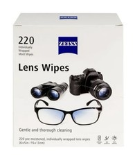 Zeiss Lens Wipes, White, 220 Count 220 Pack of 1 , White