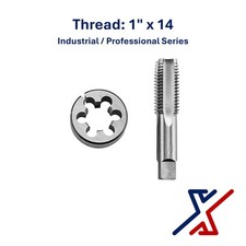 1" x 14 Thread Industrial / Professional Series Tap  Die 1 Set by X1 Tools