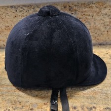 Vintage Riding Helmets Hunt Cap 6 5/8, 54, Black Velvet Equestrian Show Richmond