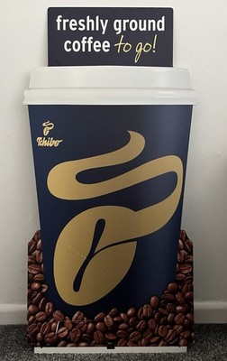 Tchibo nur Bodenwobbler (ohne Boden) frisch gemahlener Kaffee To Go Point of Sale