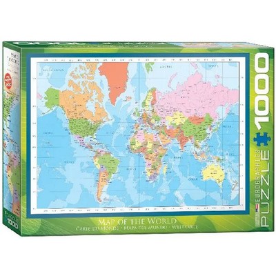 Weltkarte (Puzzle) | Spiel | In Spielebox | 6000-1271 | 2020 | Eurographics