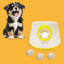 Automatic Dog Ball Launcher-Small Silent Dog Ball Thrower, 3 Adjustable Distance