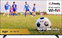 Bush 4K Smart TV 55 Inch 55USF26 4K UHD HDR LCD Freely Fire TV Black
