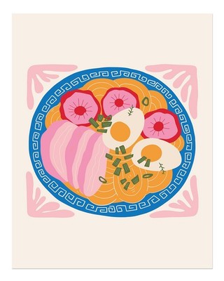 Lebhaftes Ramen-Sch�ssel-Wandbild Moderne K�chendekoration Moderne Ill