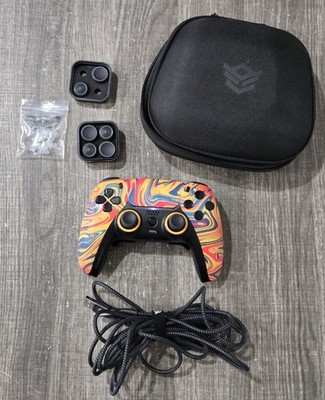 READ! SCUF Reflex FPS Wireless Controller PS5 Colorful Swirl Pattern in Case