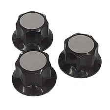 Jazz Bass Guitar Knobs Black Silver Top B-STOCK/IMPERFECTIONS Imperial Pots