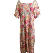 VTG SUPERCRAFT Women's Floral Maxi Dress Sz S Fairy Cottagecore Prairie Modest