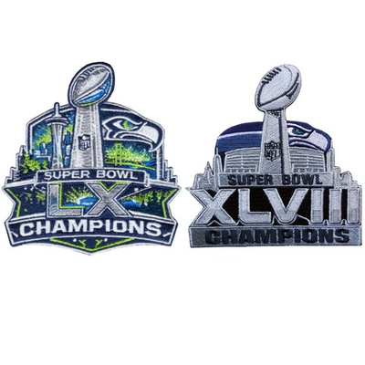 #ad Super Bowl 60 48 Patch Seattle Seahawks Iron on or sewn 2 PC 4x4 Inch $17.05