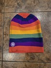  Unisex Beanie One Size Striped Multi-Colored NWOT  — photo 1