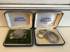 Vintage  Morgan Silver Coin Lucky Dollar Key Chain & Money Clip