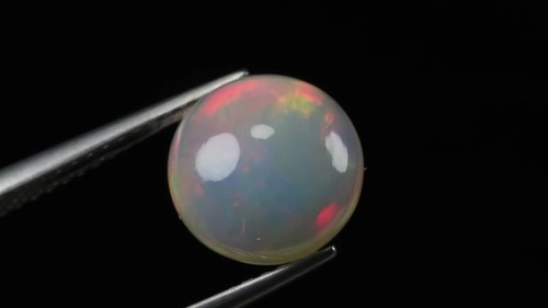 2.00 Ct Lovely Round 10.7 MM 100% Natural Rainbow Multi Colors Play Welo Opal - Video 1 di 1