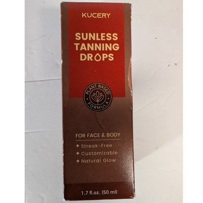Kucery Sunless Tanning Drops Face and Body Self Tanner w/ Hyaluronic Acid 1.7oz