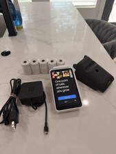 Square Terminal Hand Held POS Printer W/ Case  Charger  Receipt Papers
