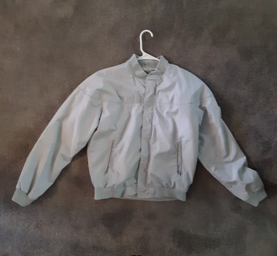 #ad #ad Vtg Aberdeen Bomber Jacket Windbreaker Mens Gray Medium Lightweight Pockets 80s $12.00
