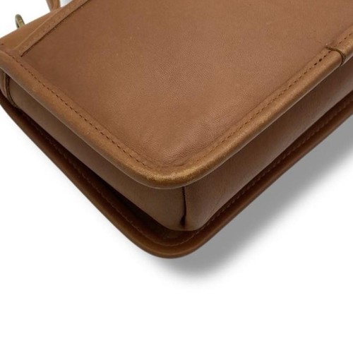 Coach 9924 borsa vintage Turnlock a mano pelle marrone oro ferramenta dal Giappone buona - Foto 11 di 16