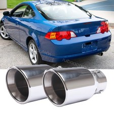 Pairs Exhaust Pipe Car For 2003 Acura Rsx Type-s Rear Throat Muffler 38-76mm