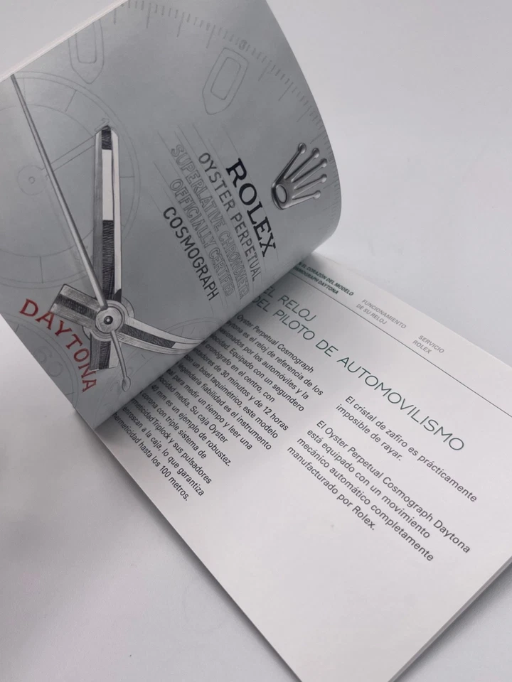 Rolex Daytona libretto corredo orologio watch booklet 11.2017 spagnolo - Immagine 3 di 4
