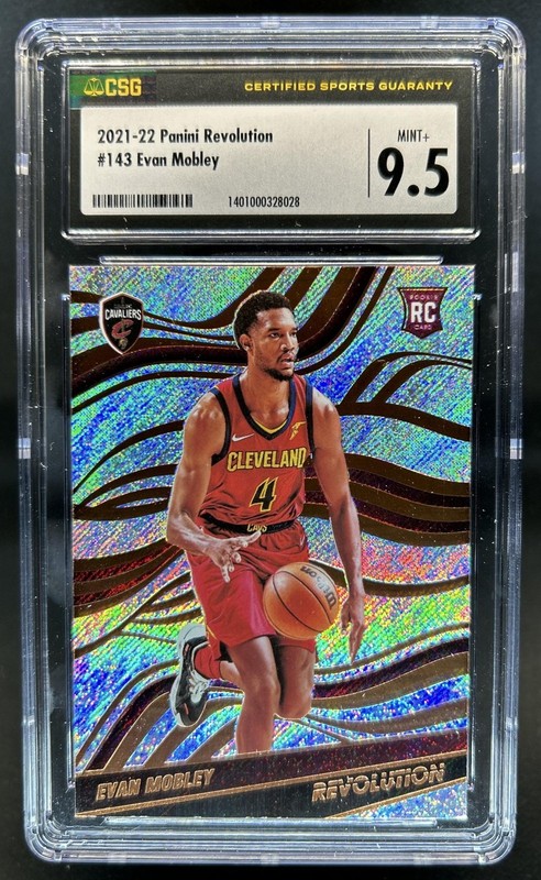 2021-22 Panini Revolution Evan Mobley RC Rookie #143 Cavaliers CSG 9.5