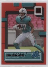 2022 Panini Clearly Donruss Rated Rookie Red 42/49 Erik Ezukanma #89 e6p