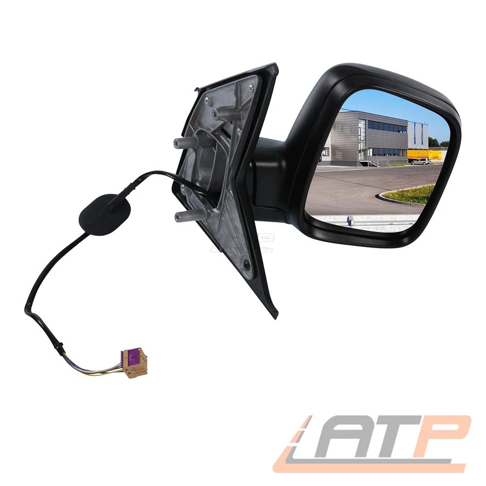 AUßENSPIEGEL SPIEGEL RECHTS KONVEX ELEKT SCHWARZ FÜR VW MULTIVAN BUS T5 -10.09