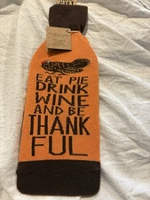 Thanksgiving Turkey Wine Bottle Sock Cover NWT