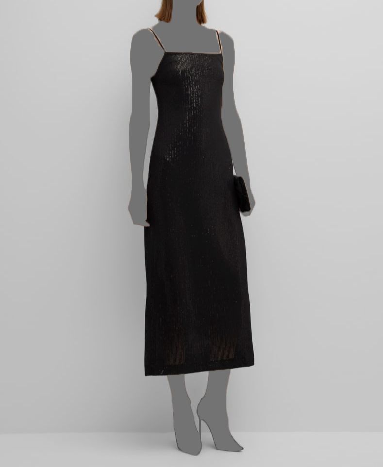 black teddy dress Max Mara Black Sleeveless Dress with Seams main image 0
