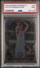 PSA 9 Victor Wembanyama 2022-23 Bowman Chrome University 101 RC SP Graded 🔥mint