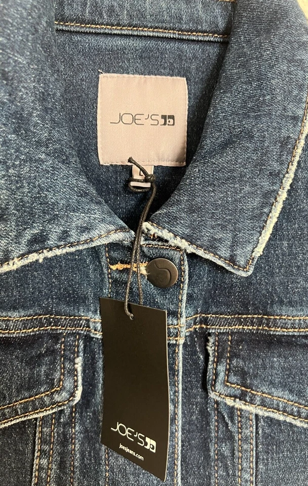 Chaqueta vaquera Joe's Jeans para mujer recortada azul talla grande nueva envío gratuito Foto 4 de 4