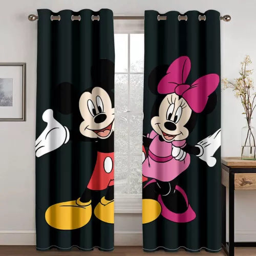 Tende oscuranti spesse per bambini Topolino e Minnie anello termico occhiello superiore - Foto 15 di 53