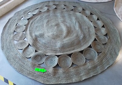 GREY 8'-0'' x 8'-0'' Broken Thread Rug, Reduced Price 1172771161 NF364C-8R