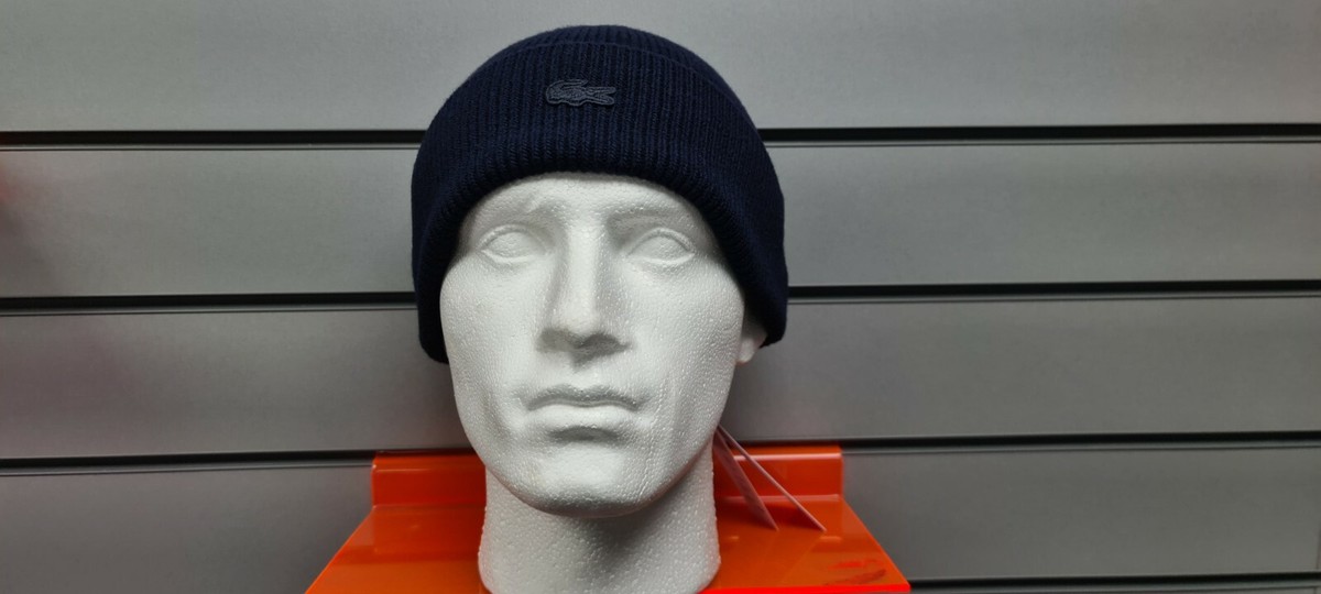 Lacoste Fisherman Style Beanie, Navy RB7396 00 HDE, Brand new