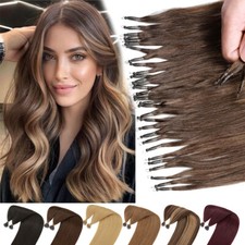 CLEARANCE Nano Ring Hair 100 Remy Human Hair Extensions Micro Loop Beads 50G US