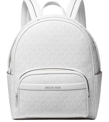 New Authentic MICHAEL KORS Bex Logo Backpack White Women display picture 1