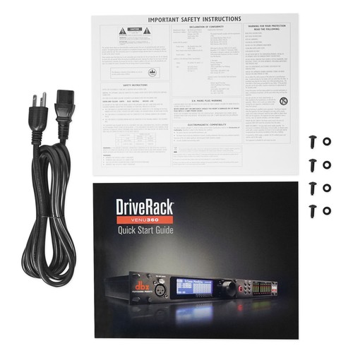 DBX VENUE360 VENU 360 DriveRack 3x6 PA Speaker Sound Processor System+XLR Cables - Picture 5 of 11