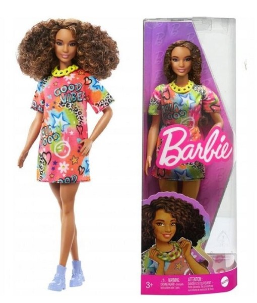Barbie Fashionistas Doll Dress In Graffiti HPF77-image