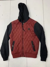 Urban Classics Red Black Fullzip Jacket Mens Size Small