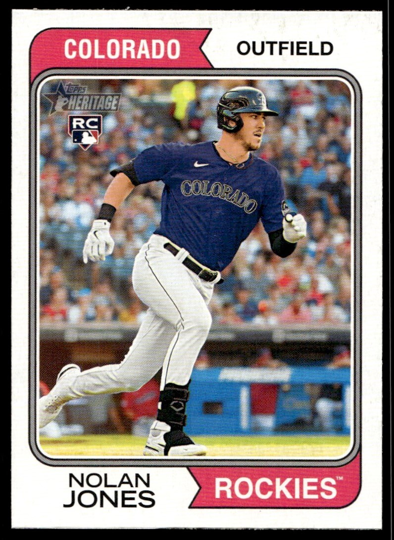 2023 Topps Heritage Nolan Jones Rookie G374 Colorado Rockies #164