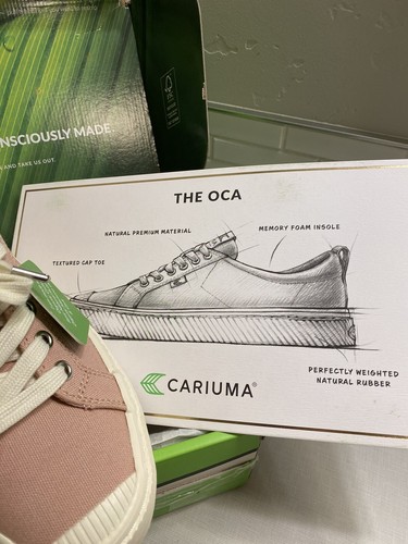 Cariuma Canvas Low Top Lace Up Shoes Sneakers Women's Size 6.5. Pink - Picture 3 of 14